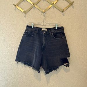 Abercrombie & Fitch Black Dad Shorts Curve NWT